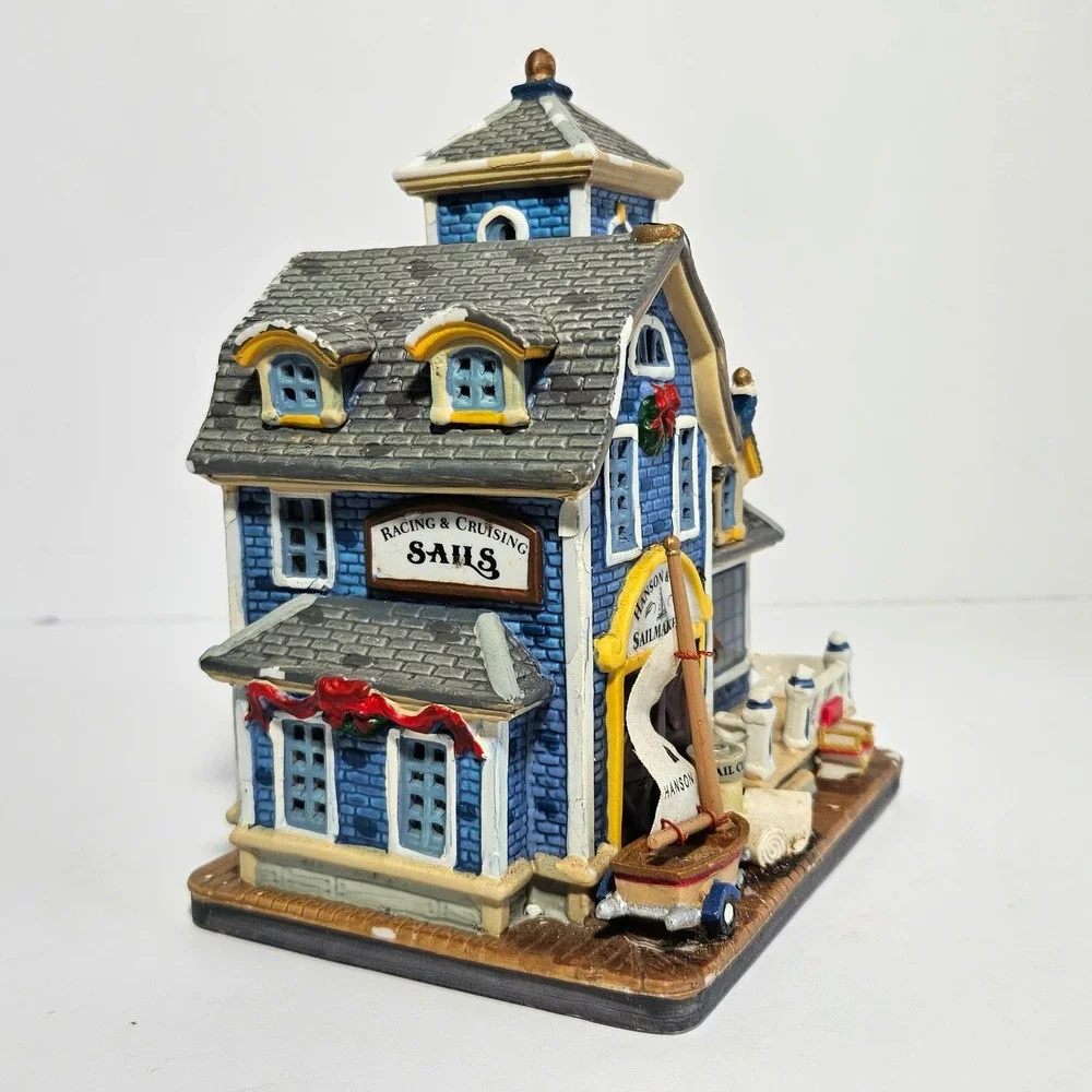 Lemax Plymouth Corners Hanson & Sons Sailmakers Lighted Building 2006 65383